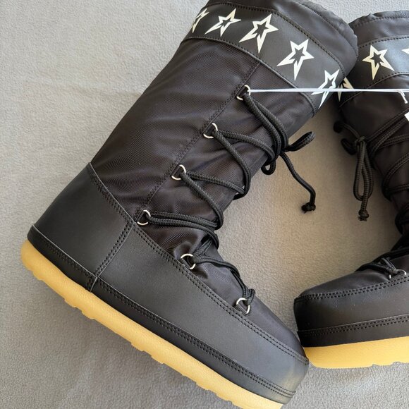 Women's Buffy Winter Boots - Wild Fable Black 10 - Picture 7 of 12